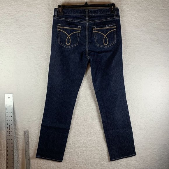Calvin Klein Jeans Women's Blue 30 X 10 Stretch Denim Mid-Rise Skinny Leg 8093 - Picture 8 of 9